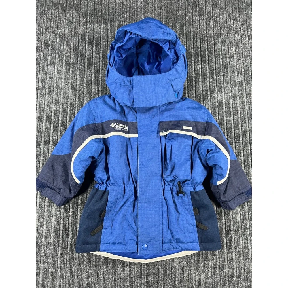 COLUMBIA Tectonite Winter Parka Kids 3T Blue Heavy Coat Hooded Insulated Snow